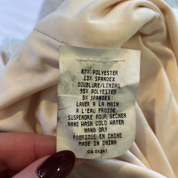 Klesis bodycon ruched faux diamond dress | Ivory - Picture 10 of 11